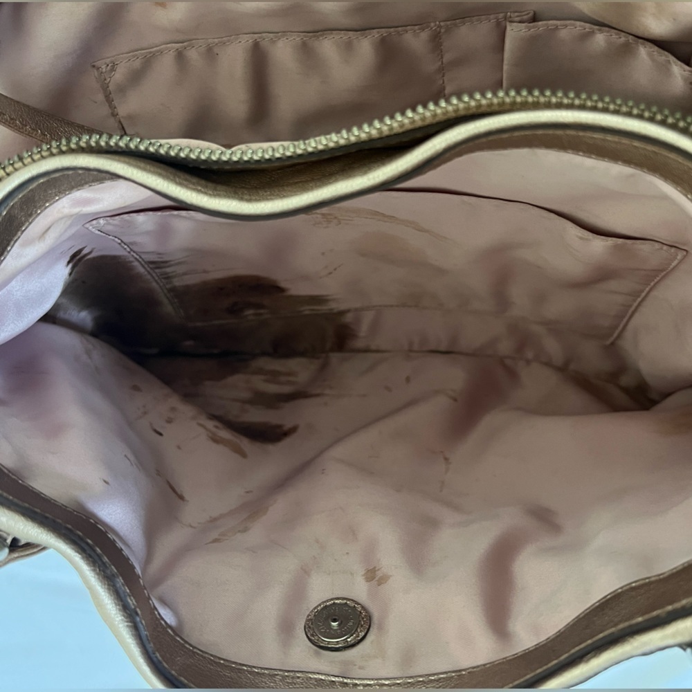 Coach Large Rose Gold Leather Satchel Bag - Picture 9 of 13